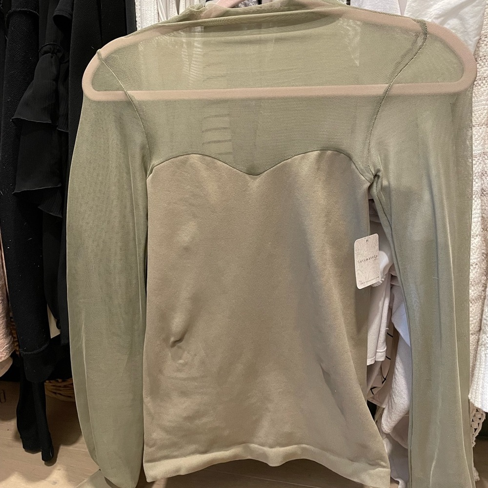 NWT Free People Sage Green Top